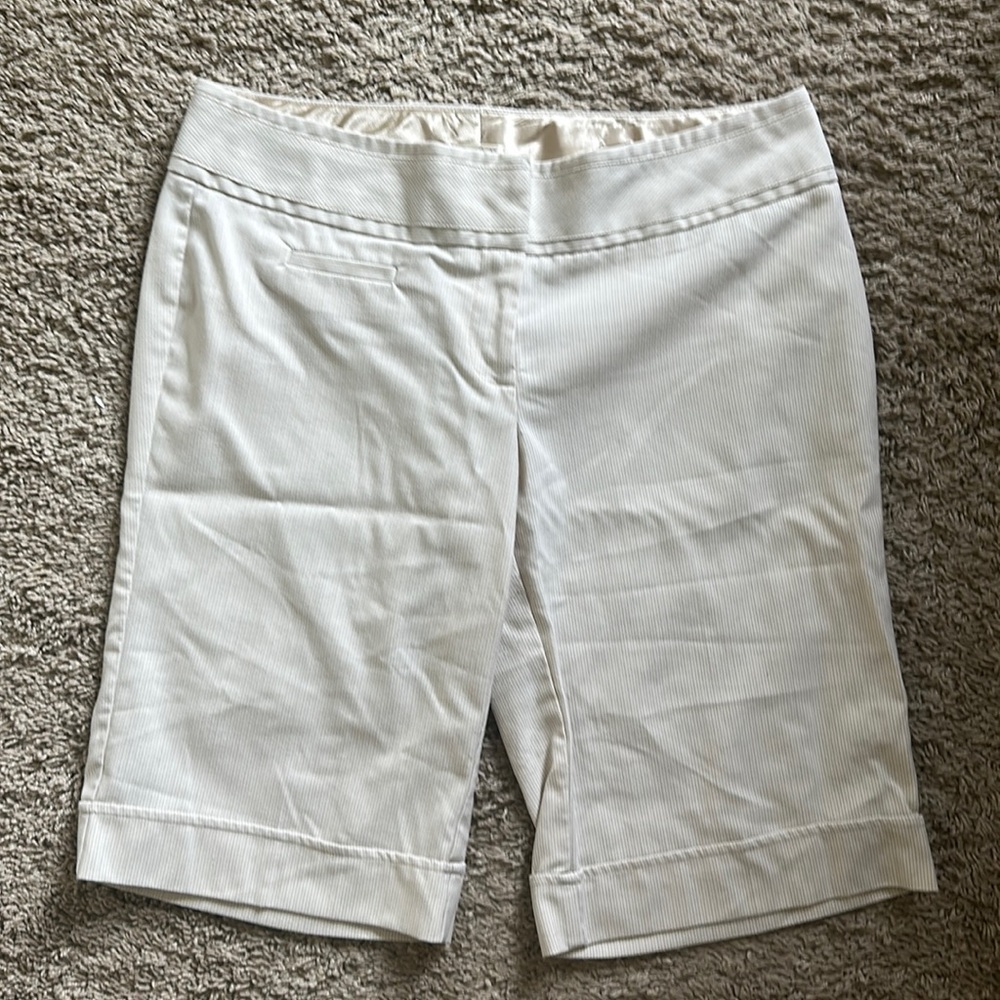Women’s beige colored long shorts